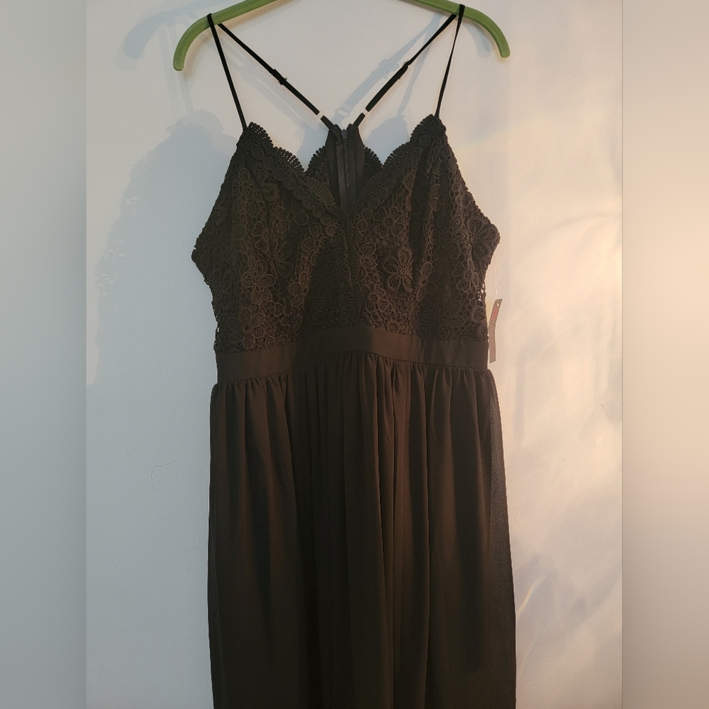 Black Crochet Trim Dress, Size 2XL (19)